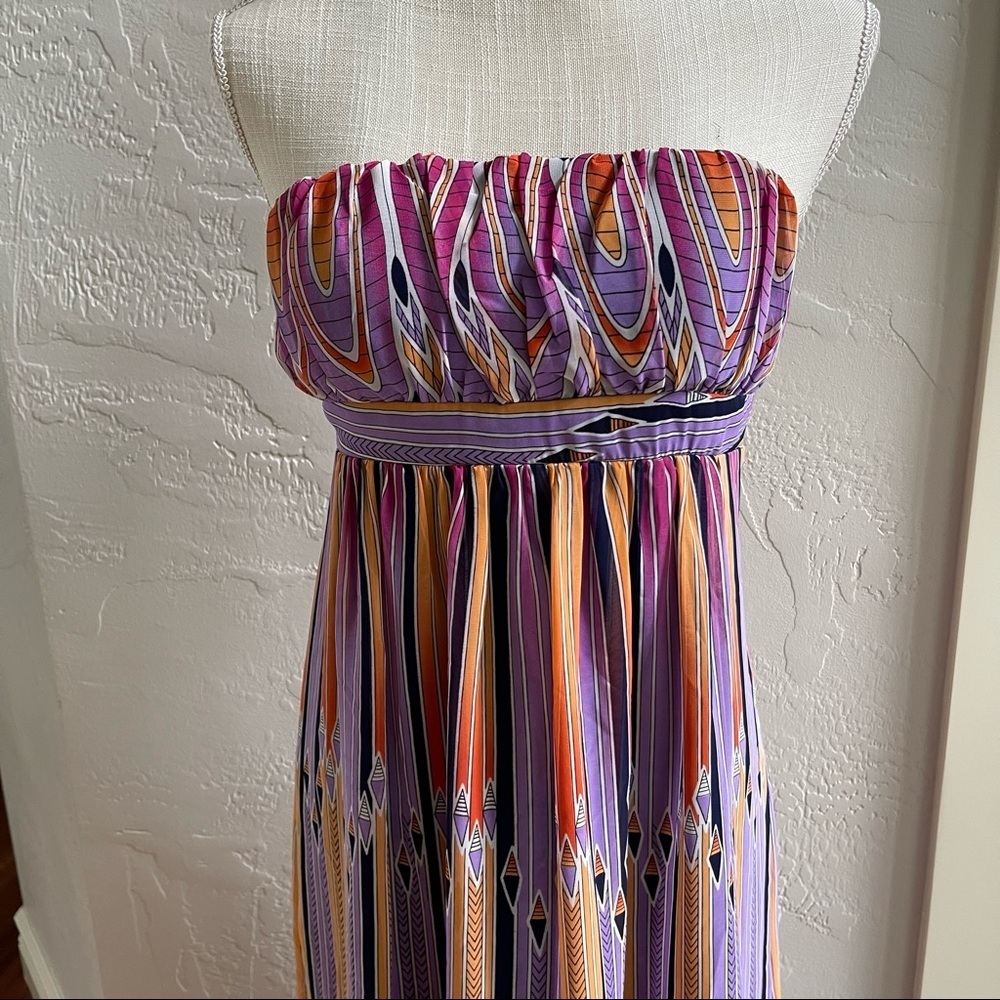 Karlie Boho Strapless Maxi Silhouette Dress Size: Medium‎ - Picture 9 of 10